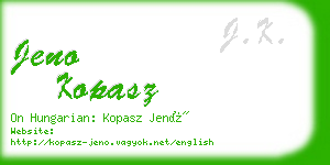 jeno kopasz business card